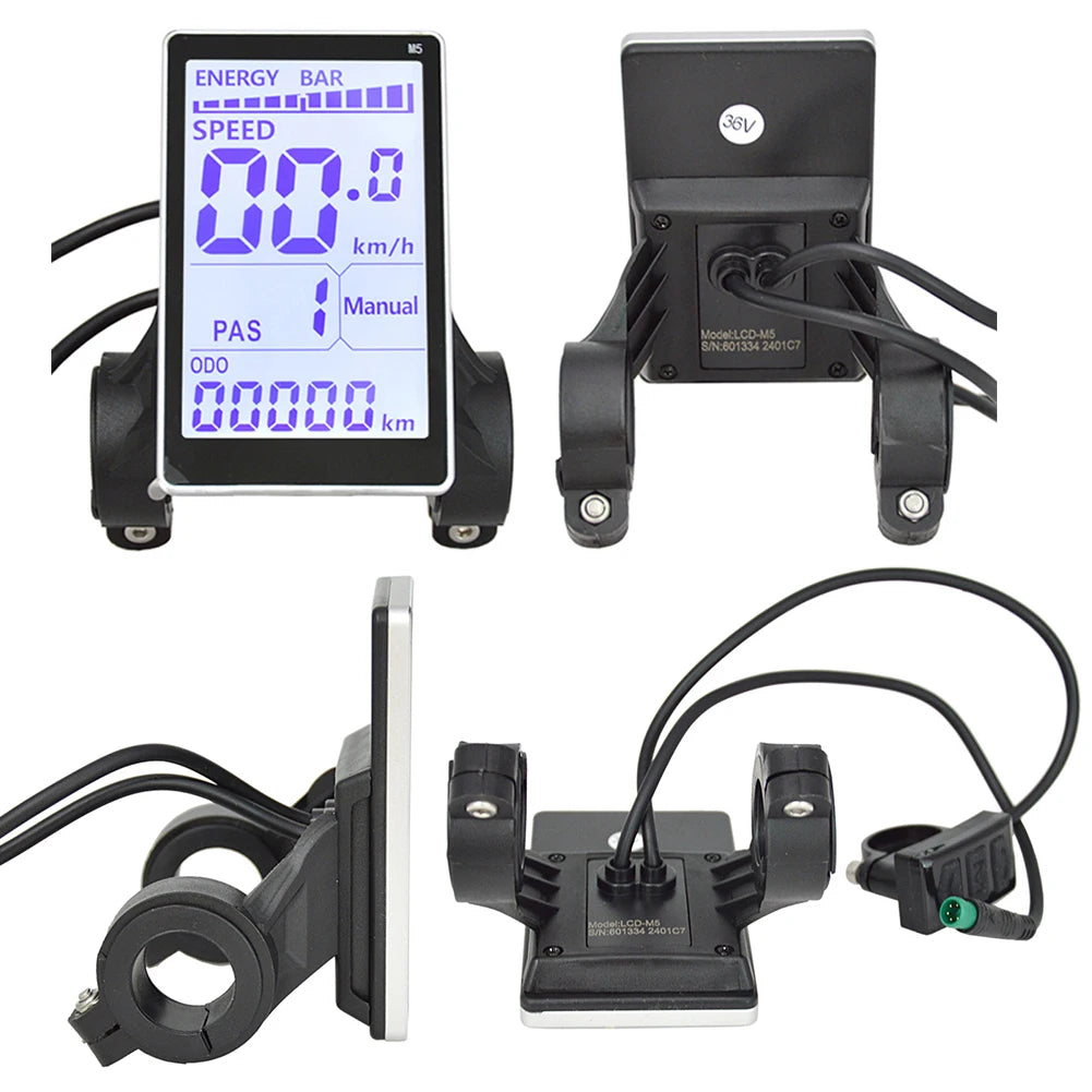 E Scooter M5 Panel 24-48V Electric Bike LCD Display Meter Electric Scooter Panel Screen for Mountain Electric Bike Parts