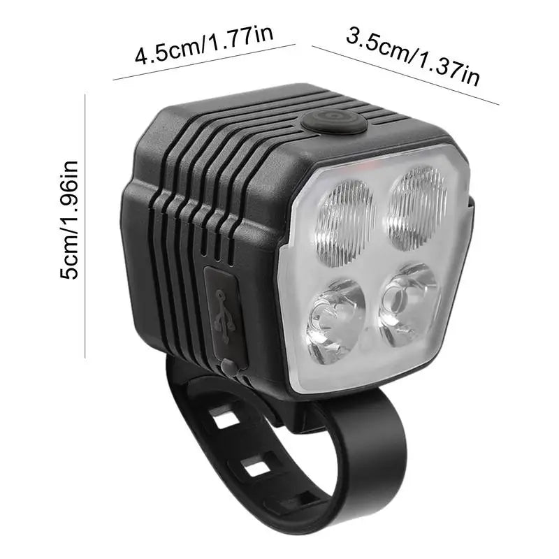 Bike Headlight With Horn Ultra Bright Bicycle Light With Bell USB Rechargeable Bike Front Light Bike Safety Light