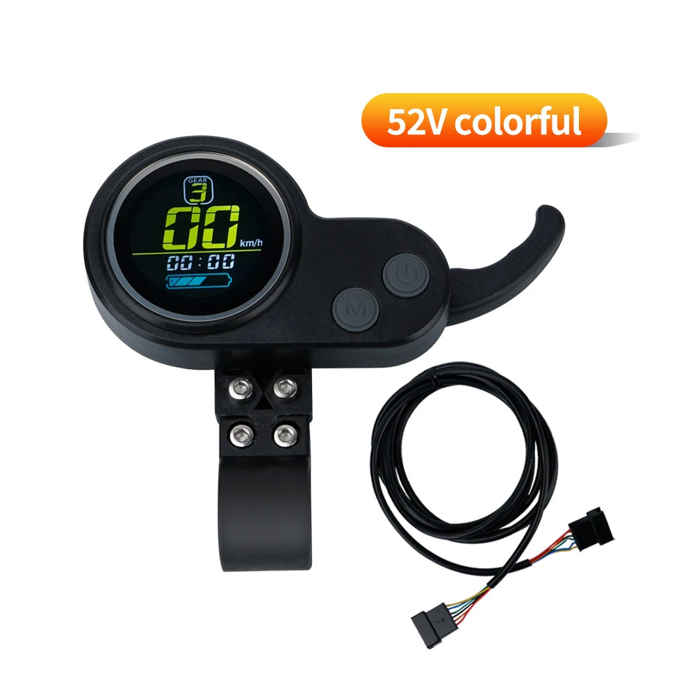 JP 36V 48V 52V 60V 72V Electric Scooter LCD Screen With Thumb Throttle Meter Display With USB Charging Shift Switch Accelerator