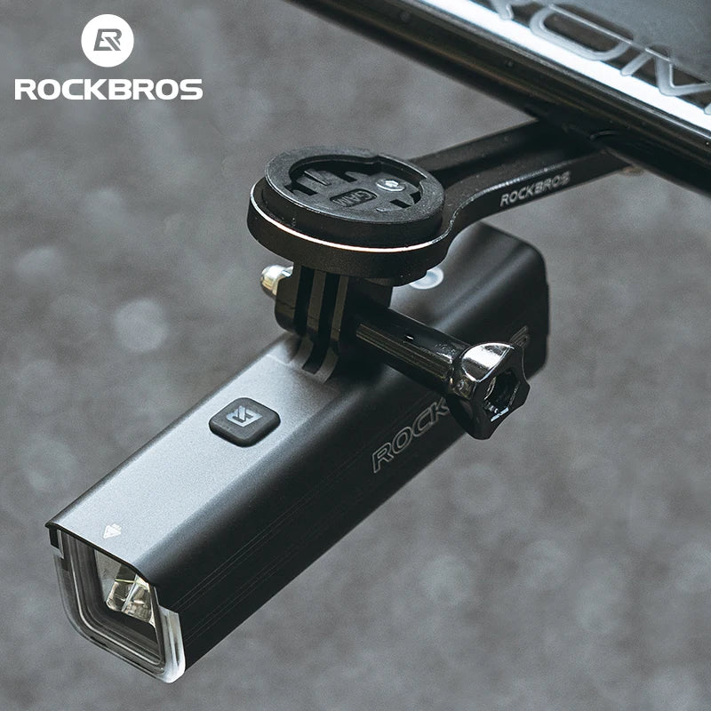 ROCKBROS Bicycle Light 1500LM Aluminum Alloy Type-C Charging Smart Bike Front Lights Hanging Version LED Lamp Cycling Headlights