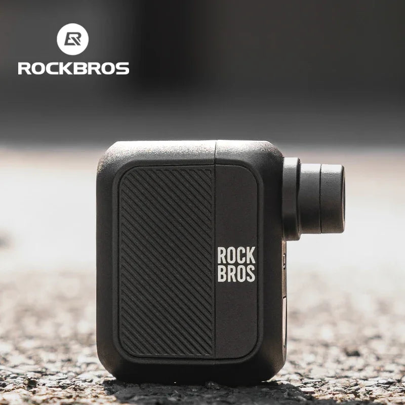 ROCKBROS Bike Pump Mini Portable Electric Air Pump 100PSI 5V Type-C Rechargeable Bike Air Compressor Bicycle Tire Inflator