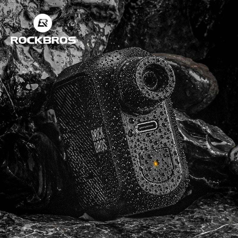 ROCKBROS Bike Pump Mini Portable Electric Air Pump 100PSI 5V Type-C Rechargeable Bike Air Compressor Bicycle Tire Inflator