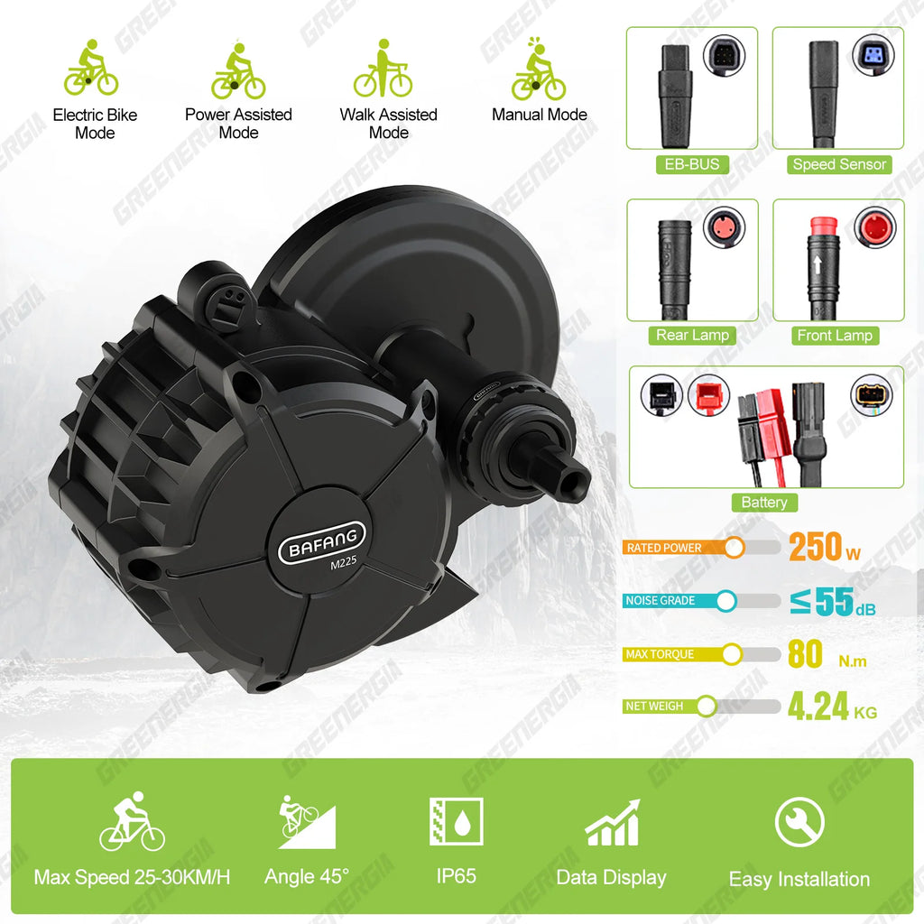 BAFANG 750W 1000W 500W Mid Drive Kit M625 M325 48V 52V Ebike Conversion Kit Electric Bike Conversion Kit for 68-73MM