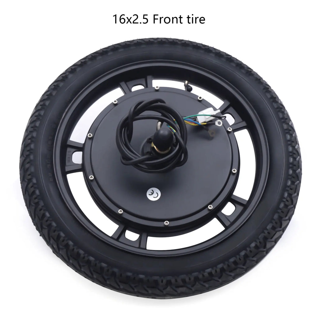48V 1000W Electric Bicycle Motor Kit 16" Front Wheel with Motor E-Bike Hub Motor Wheel Set