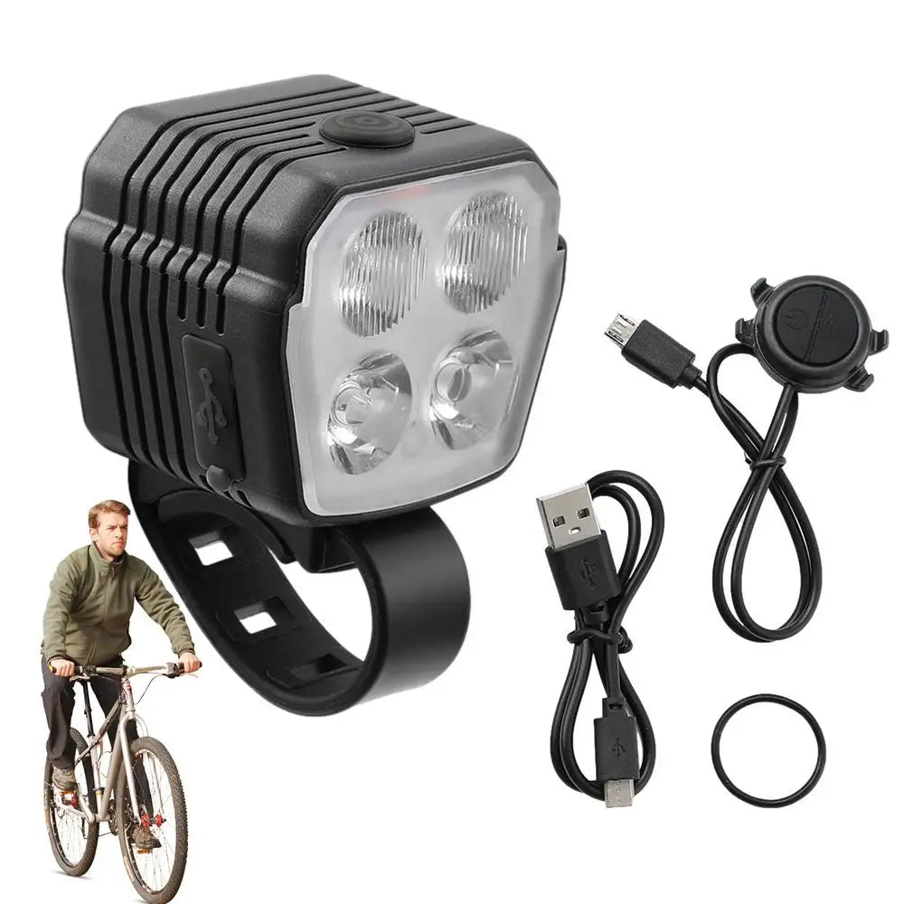 Bike Headlight With Horn Ultra Bright Bicycle Light With Bell USB Rechargeable Bike Front Light Bike Safety Light