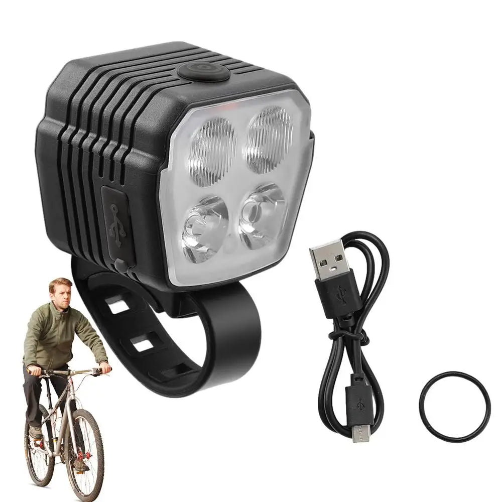 Bike Headlight With Horn Ultra Bright Bicycle Light With Bell USB Rechargeable Bike Front Light Bike Safety Light